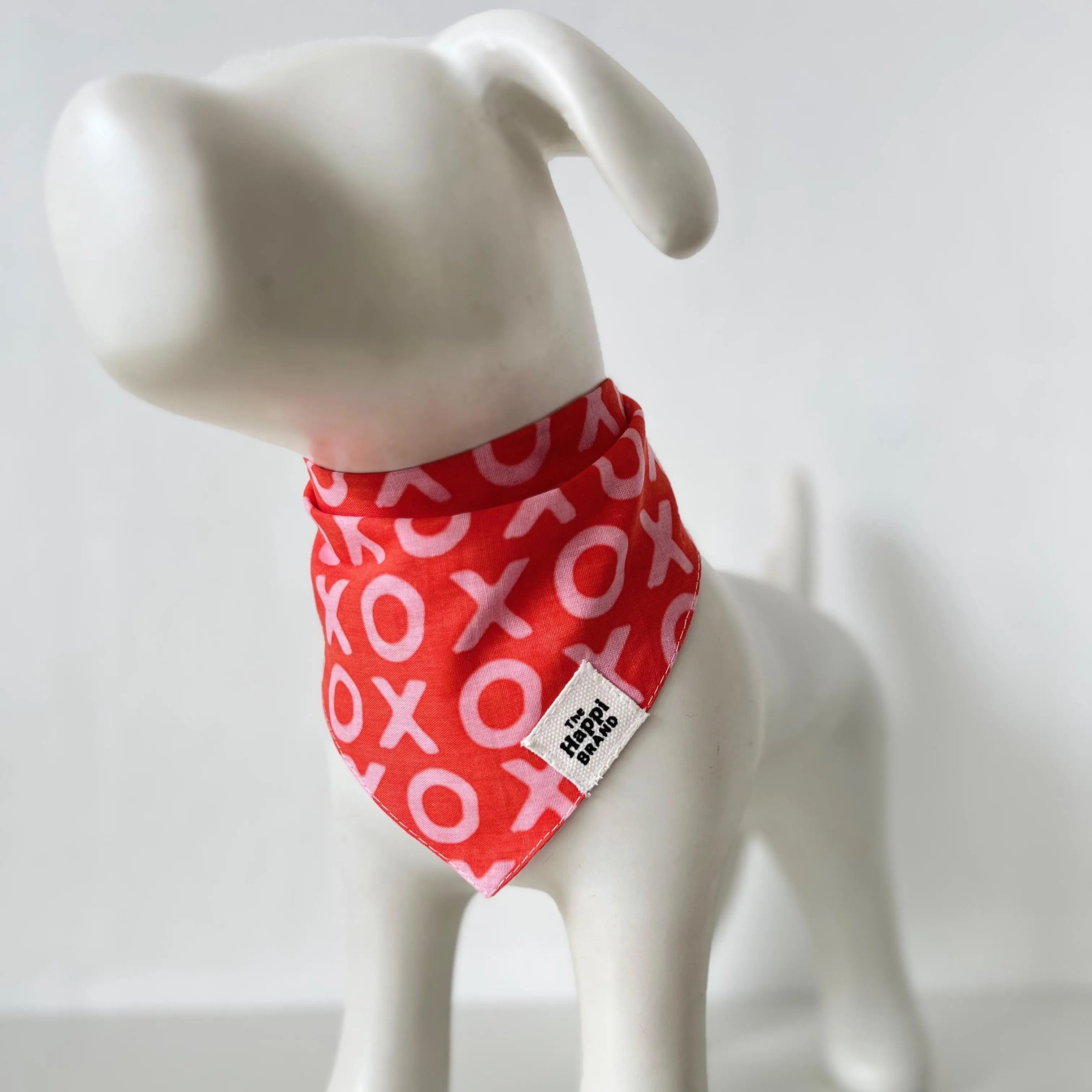 Bandana - Red with Pink XOXO