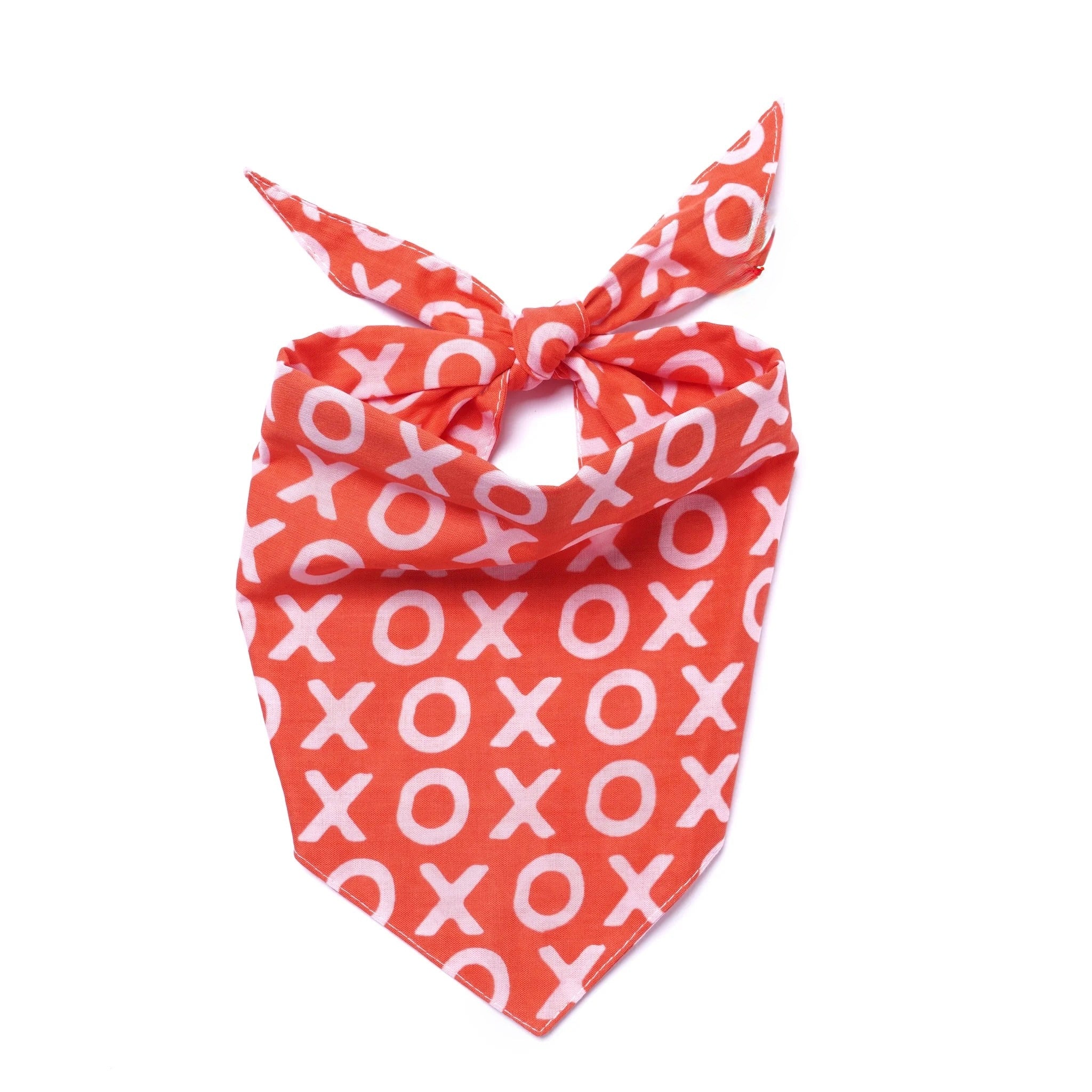 Bandana - Red with Pink XOXO