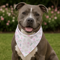 Mahjong Madness dog bandana, mahjong tile print